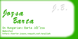 jozsa barta business card